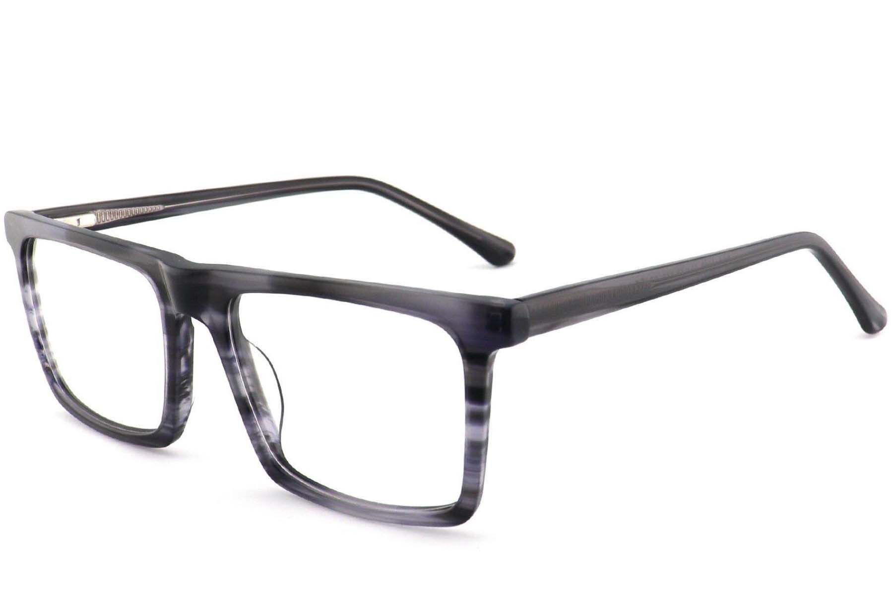Rectangular Grey Acetate Glasses #BS2012-3710