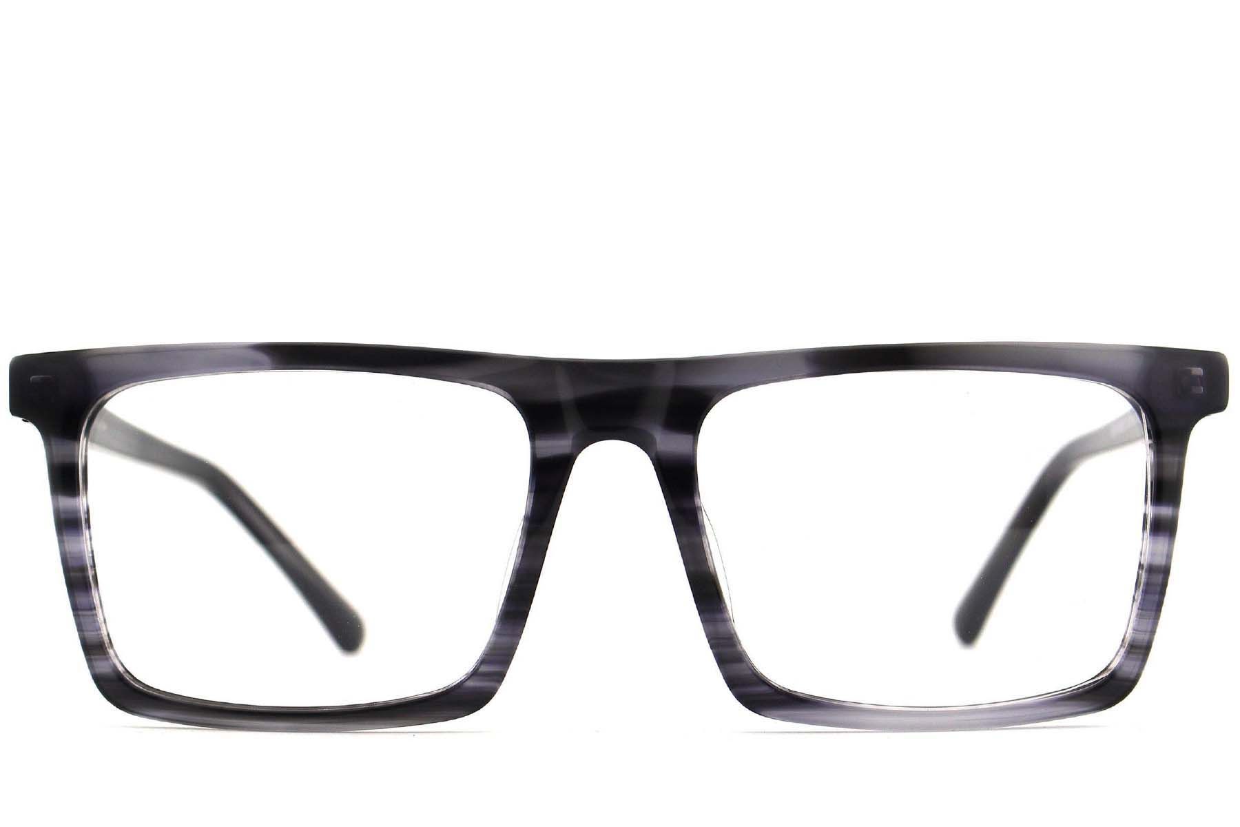 Rectangular Grey Acetate Glasses #BS2012-3710