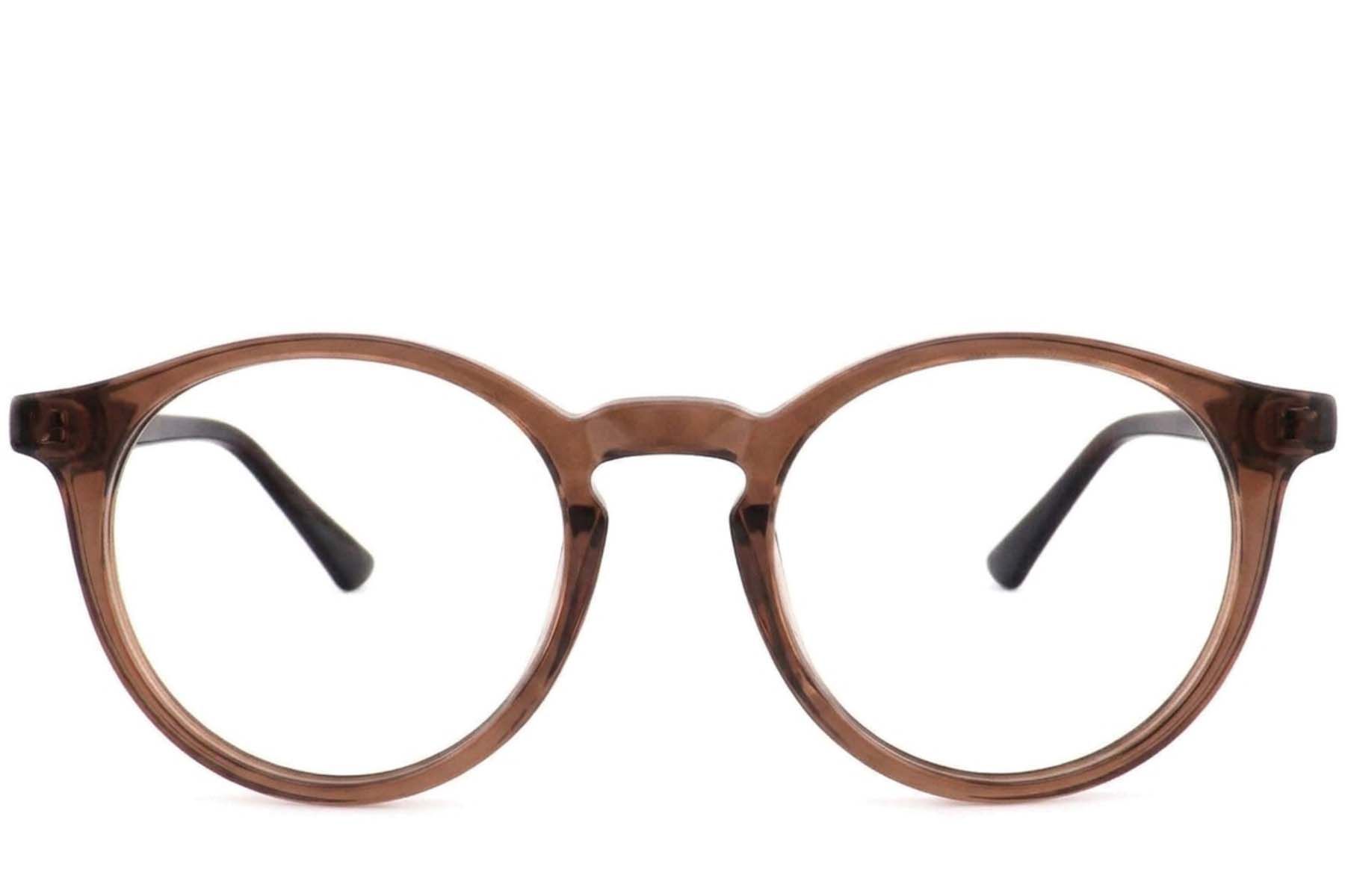 Oval Brown Acetate Glasses #BS2012-3713