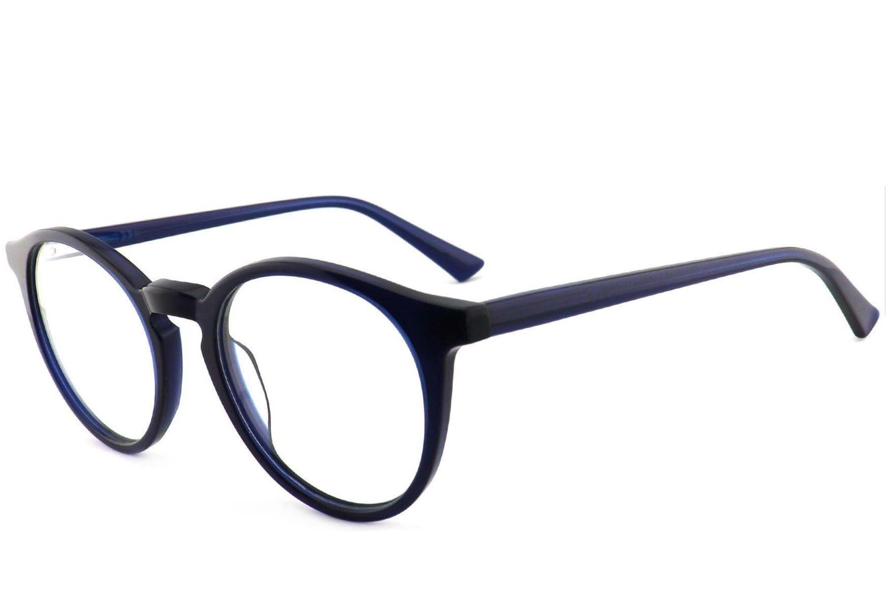 Ovale blaue Acetatbrille #BS2012-3714