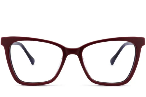 Lunettes papillon en acétate rouge #BS2012-3723
