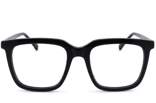 Lunettes rectangulaires en acétate noir #BS2012-3726