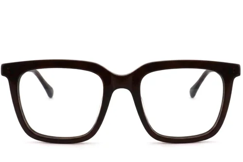 Rectangular Brown Acetate Glasses #BS2012-3729