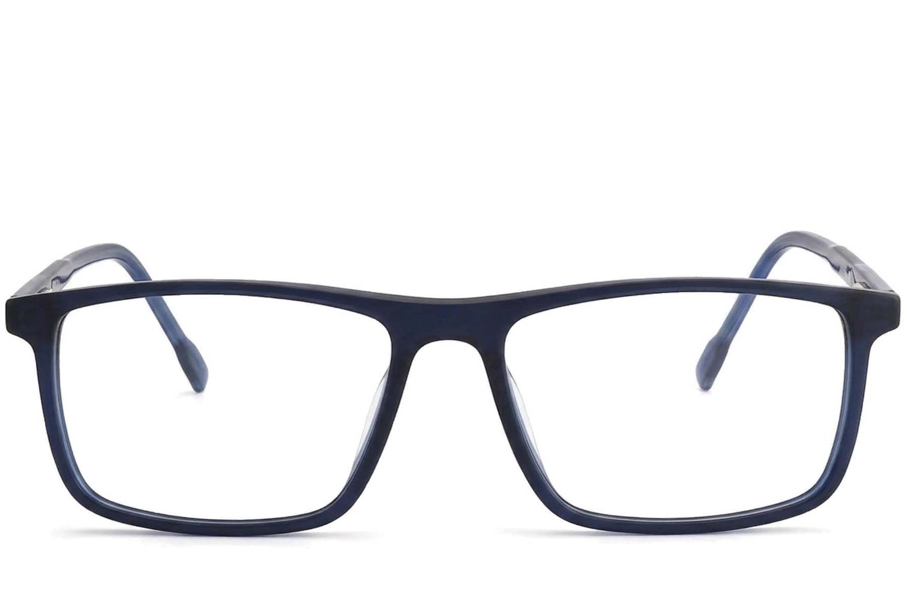 Lunettes rectangulaires en acétate bleu #BS2012-3735