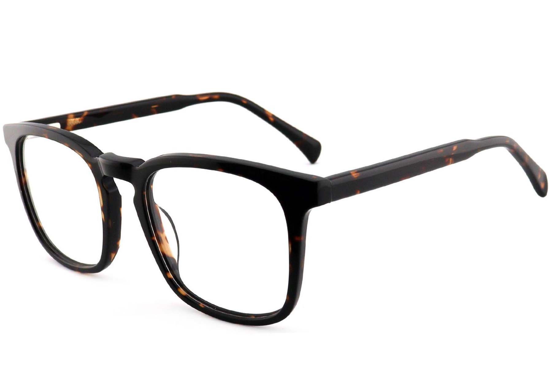 Rectangular Tortoiseshell Acetate Glasses #BS2012-3737