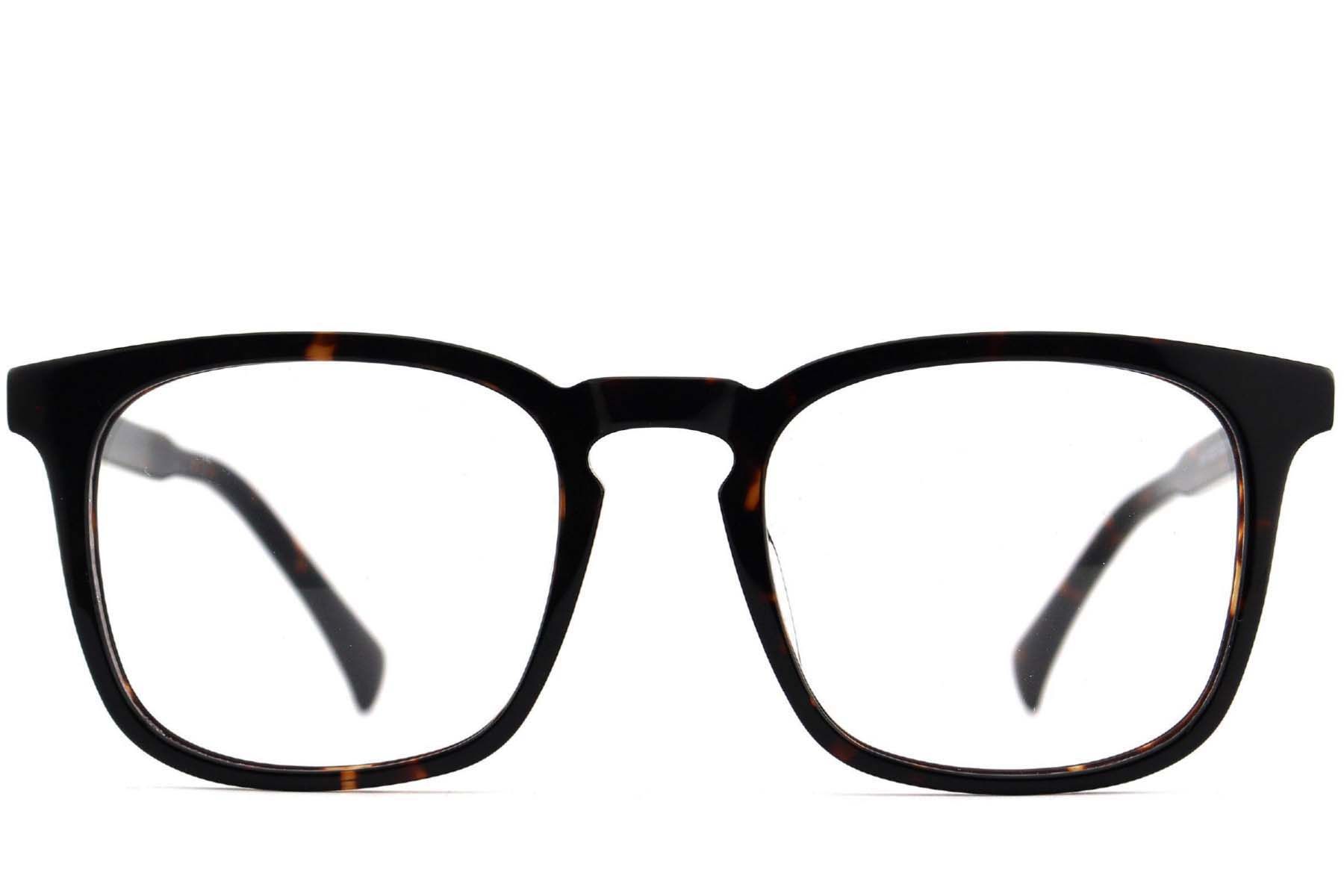 Rectangular Tortoiseshell Acetate Glasses #BS2012-3737