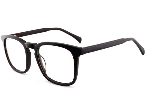 Lunettes rectangulaires en acétate brun #BS2012-3738