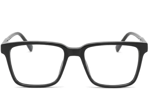 Rectangular Black Acetate Glasses #BS2012-3744