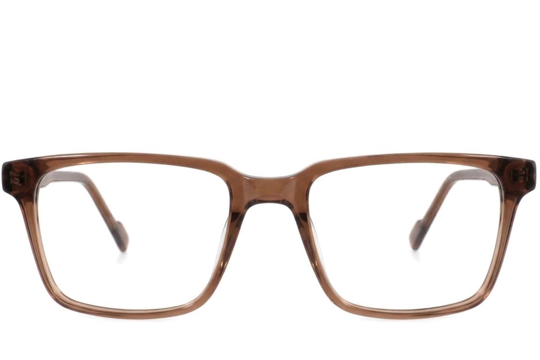Rectangular Brown Acetate Glasses #BS2012-3746