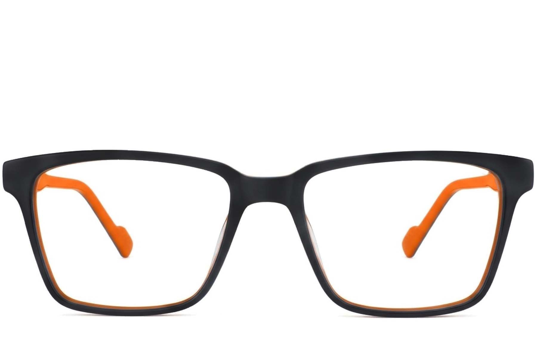 Rectangular Black Acetate Glasses #BS2012-3747