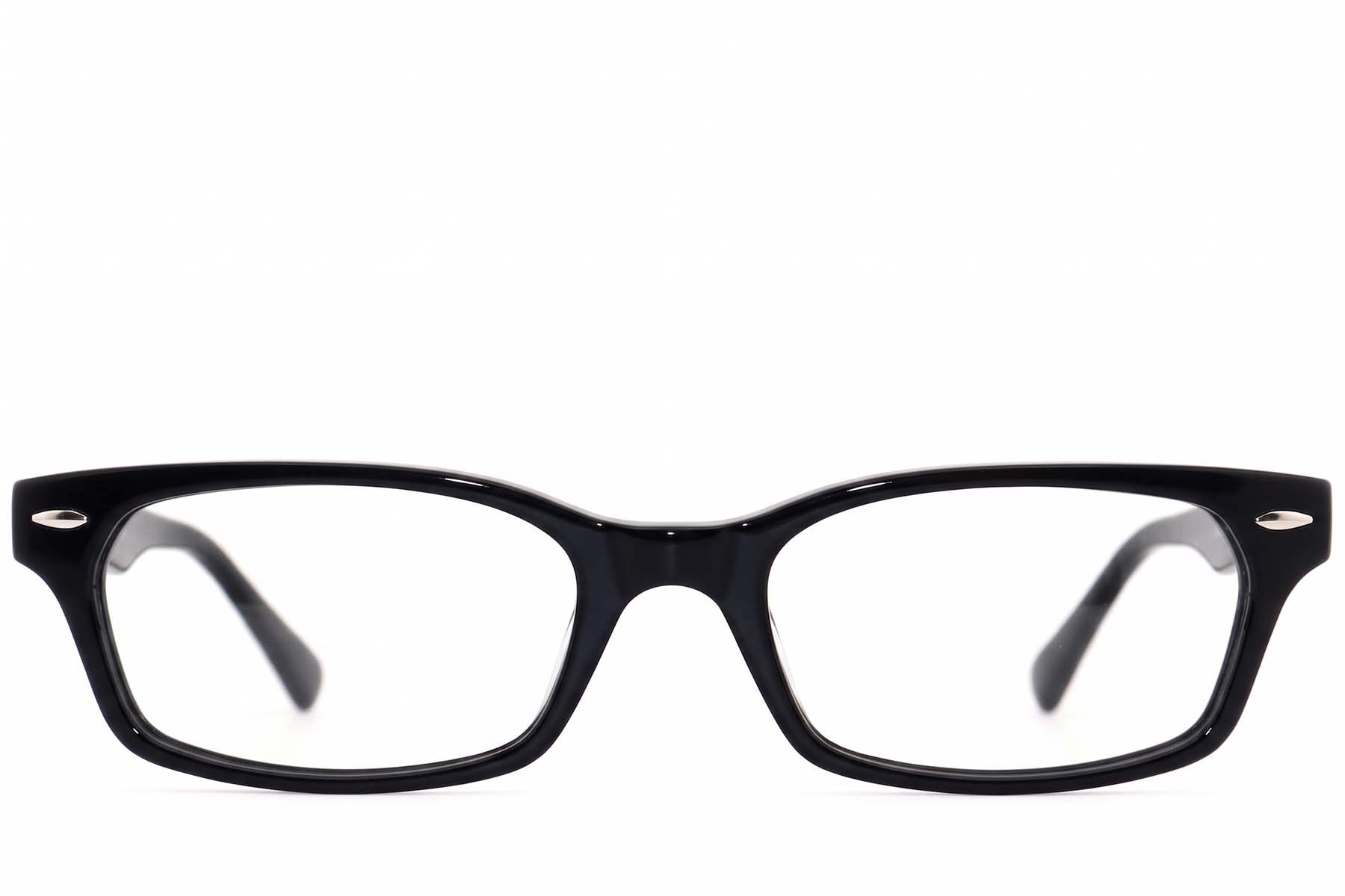 Rectangular Black Acetate Glasses #BS2012-3755