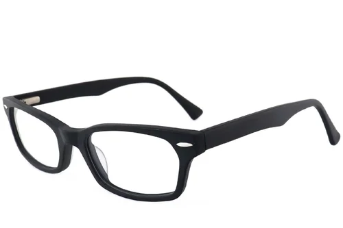 Lunettes rectangulaires en acétate noir #BS2012-3756