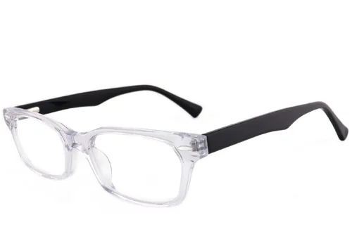 Verres rectangulaires en acétate transparent #BS2012-3757