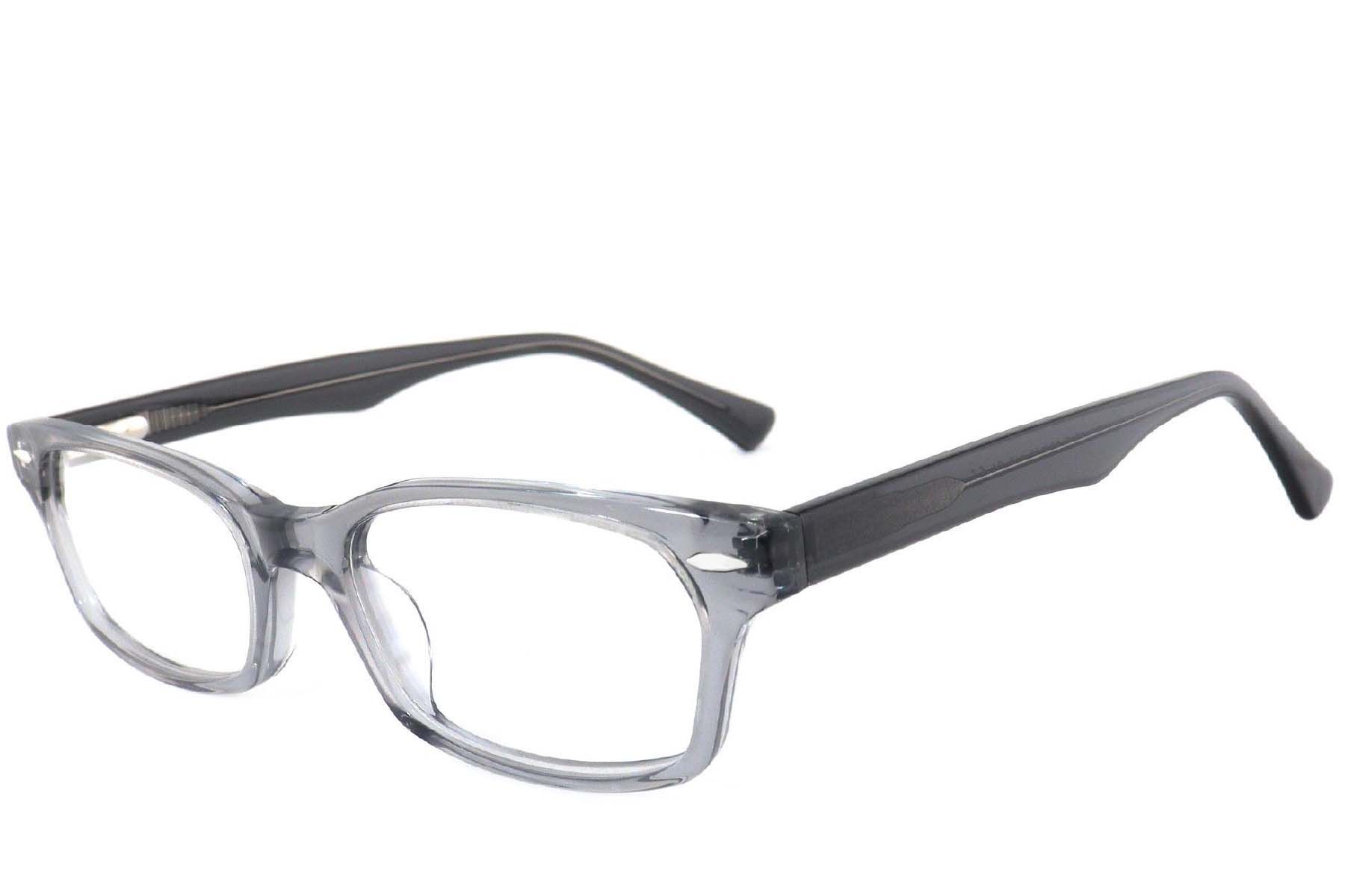 Rectangular Grey Acetate Glasses #BS2012-3760