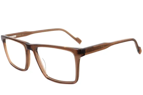 Lunettes rectangulaires en acétate brun #BS2012-3767