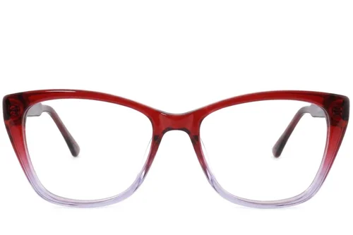 Lunettes papillon en acétate rouge #BS2012-3771