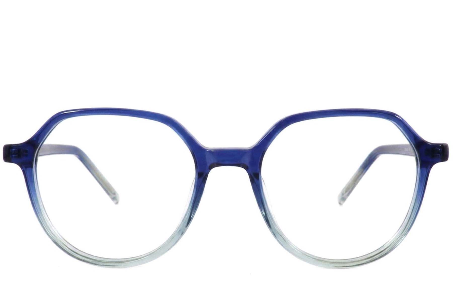 Geometric Blue Acetate Glasses #BS2012-3781