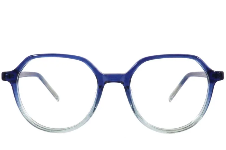 Geometric Blue Acetate Glasses #BS2012-3781