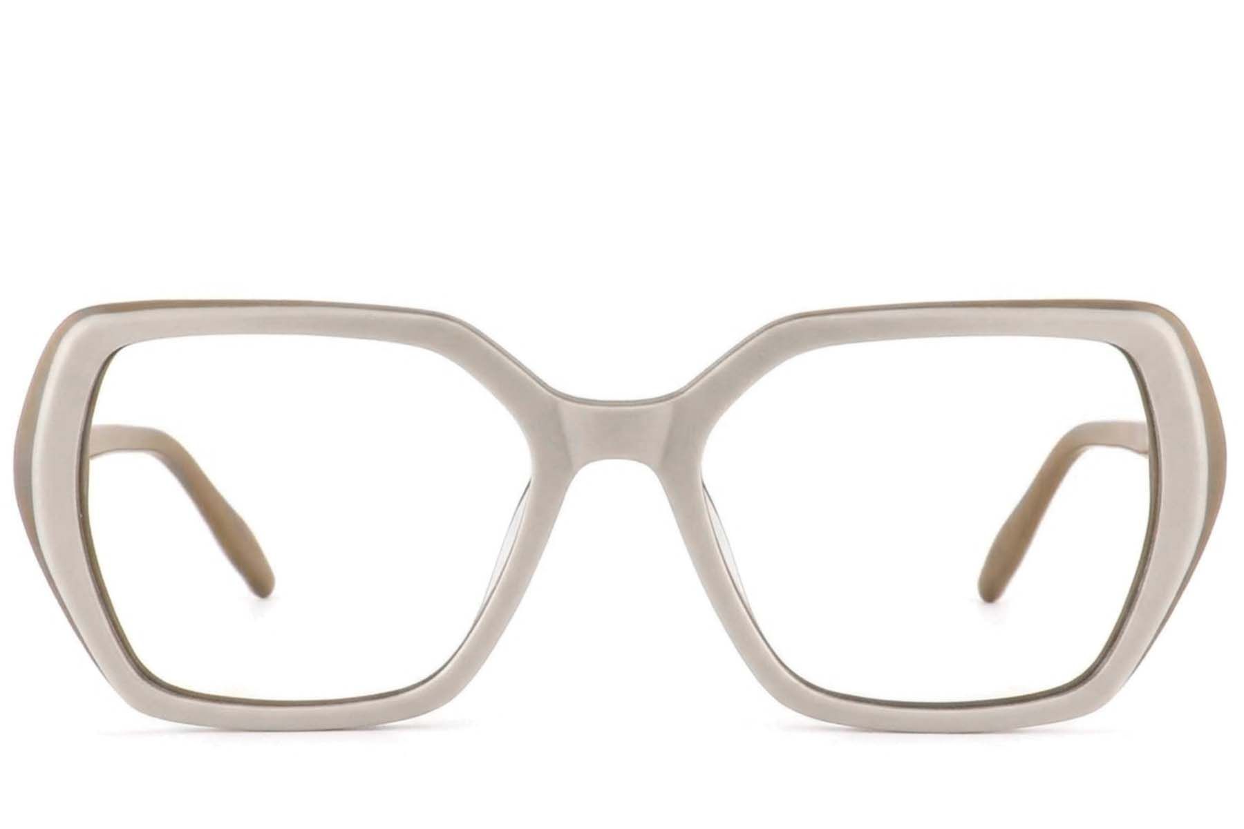 Rectangular Cream Acetate Glasses #BS2012-3782