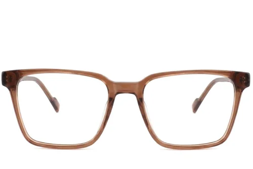 Rectangular Brown Acetate Glasses #BS2012-3784