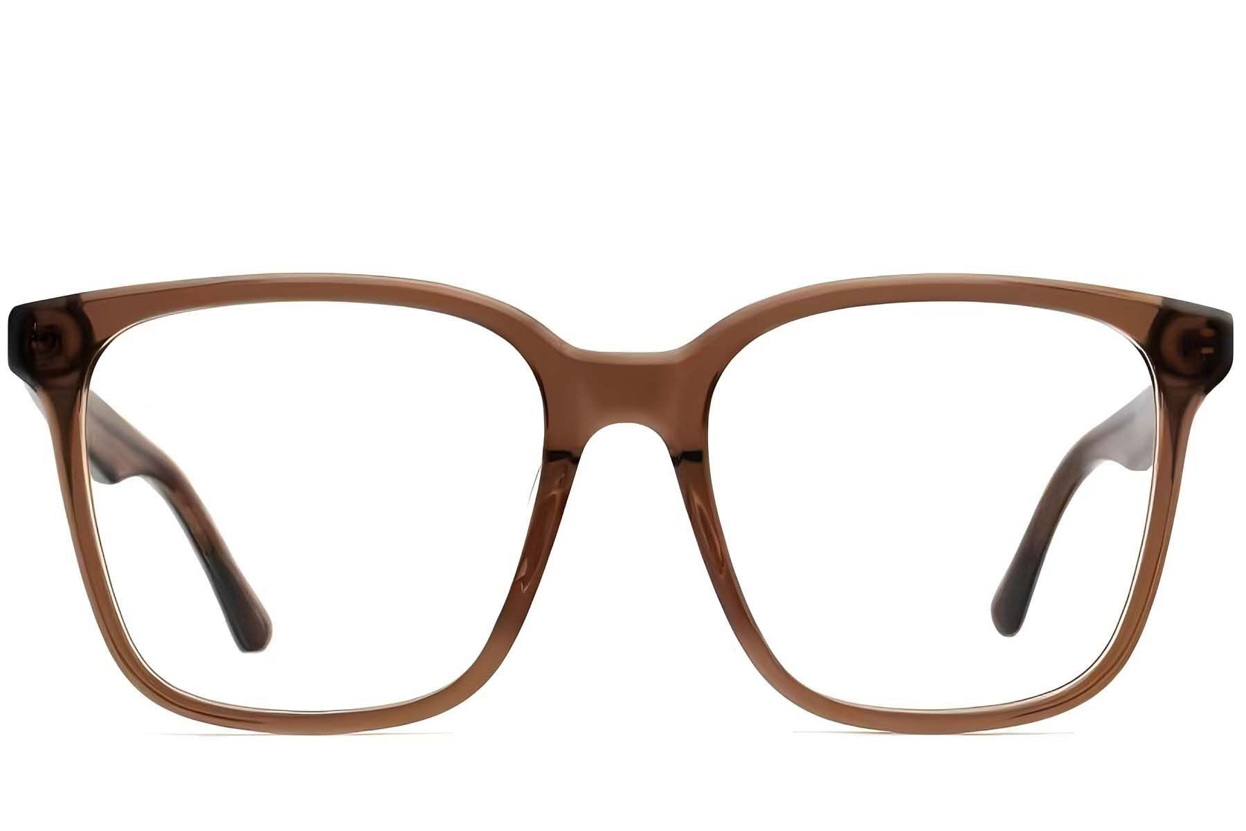 Bicchieri rettangolari in acetato marrone #BS2012-3787