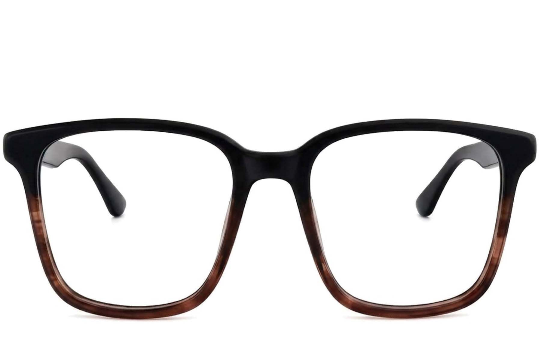 Rectangular Brown Acetate Glasses #BS2012-3789