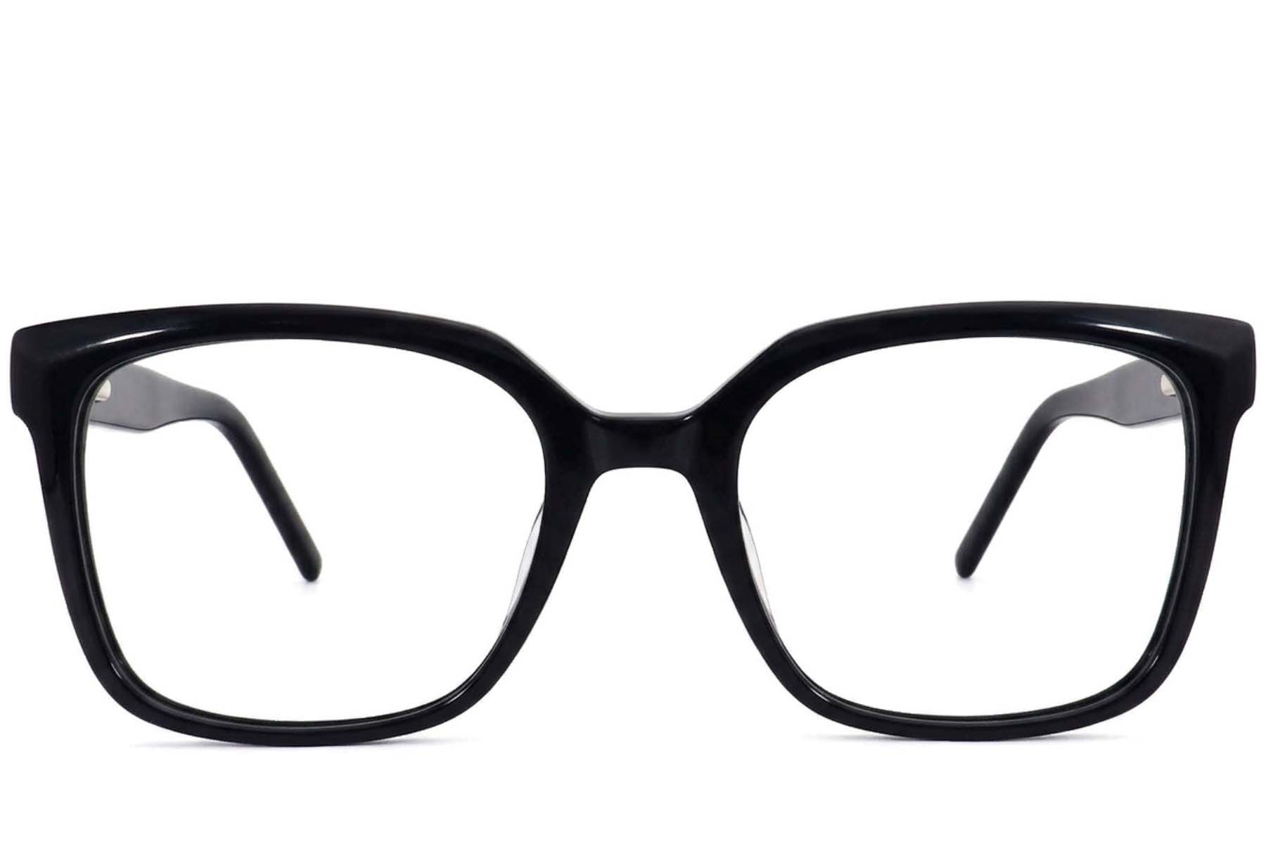 Rectangular Black Acetate Glasses #BS2012-3790