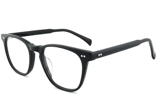 Lunettes rectangulaires en acétate noir #BS2012-3801