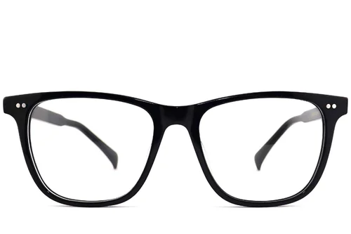Rectangular Black Acetate Glasses #BS2012-3803
