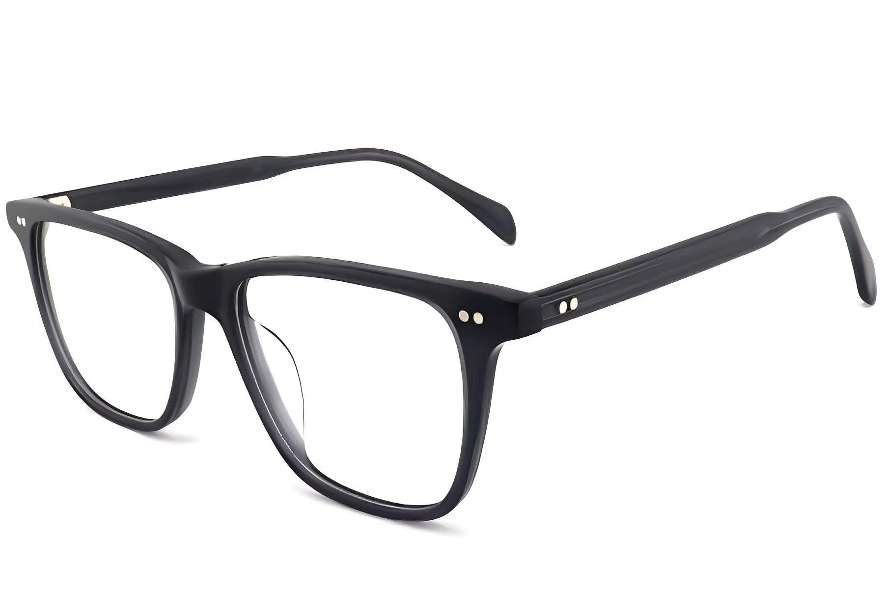Rectangular Grey Acetate Glasses #BS2012-3810