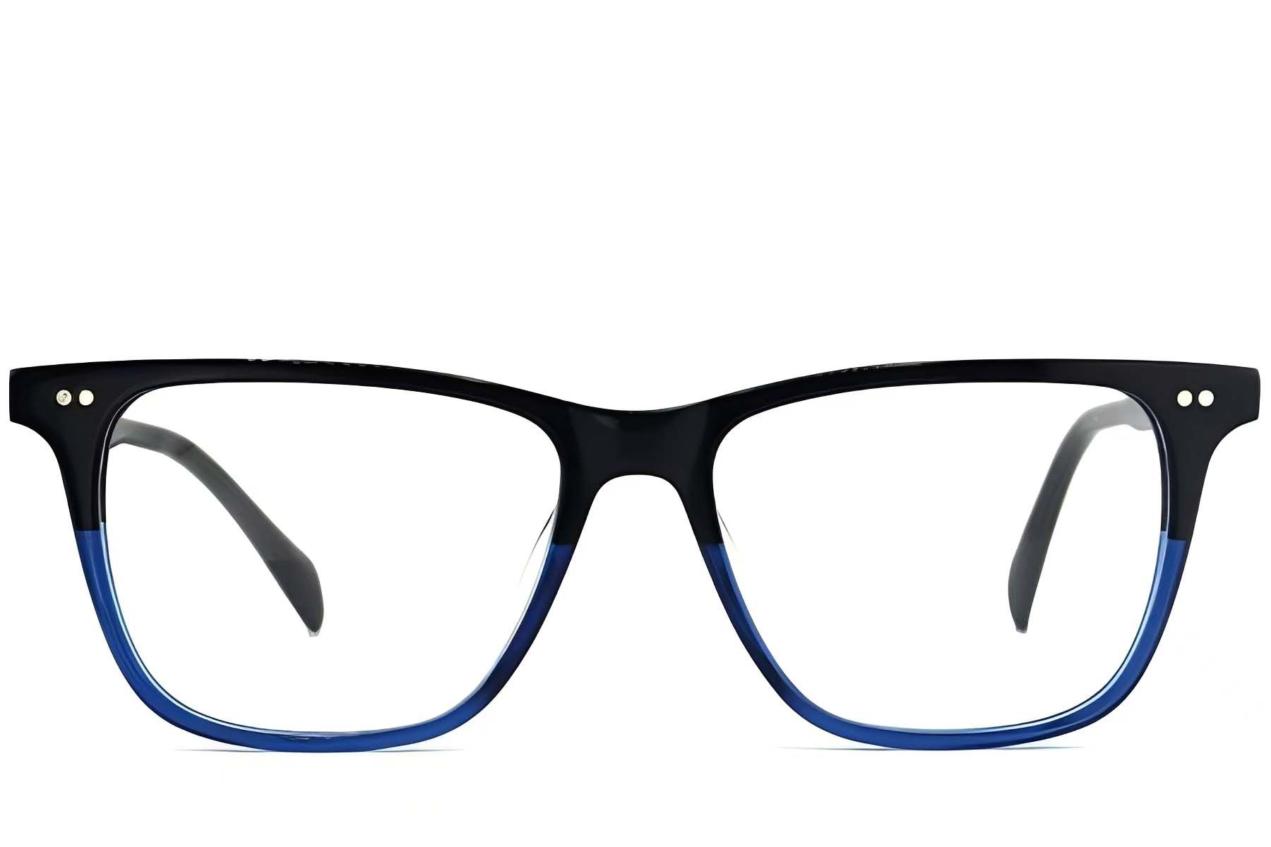 Rectangular Blue Acetate Glasses #BS2012-3812