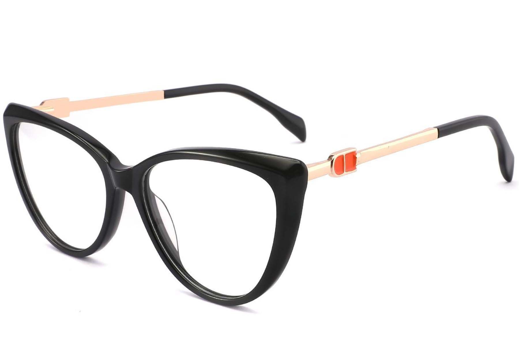 Butterfly Black Acetate Glasses #BS2012-3815