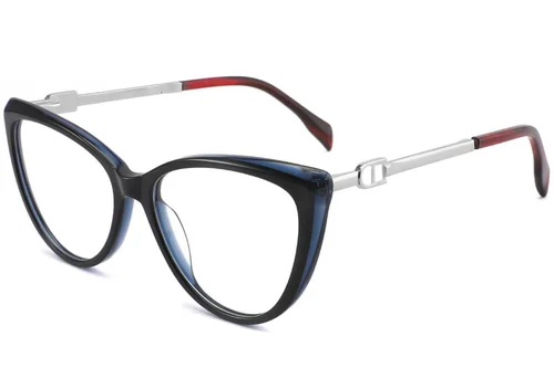Lunettes en acétate bleu papillon #BS2012-3816