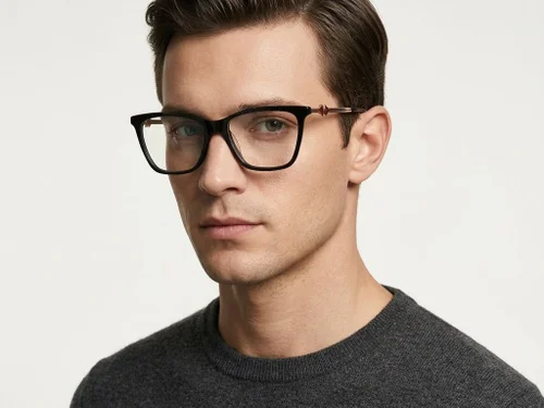 Lunettes papillon en acétate noir #BS2012-3818