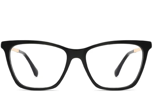 Lunettes papillon en acétate noir #BS2012-3818