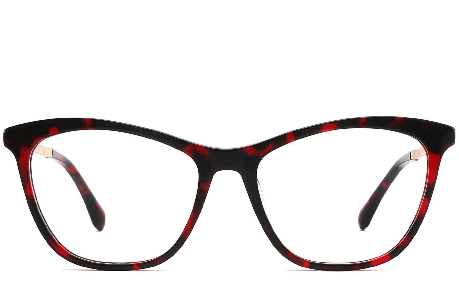 Butterfly Red Acetate Glasses #BS2012-3827