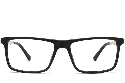 Rectangular Black Acetate Glasses #BS2012-3828