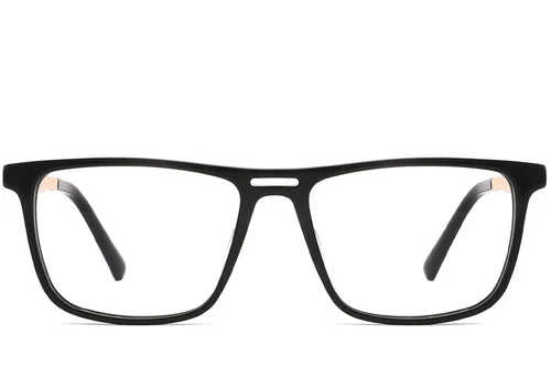 Lunettes aviateur en acétate noir #BS2012-3829