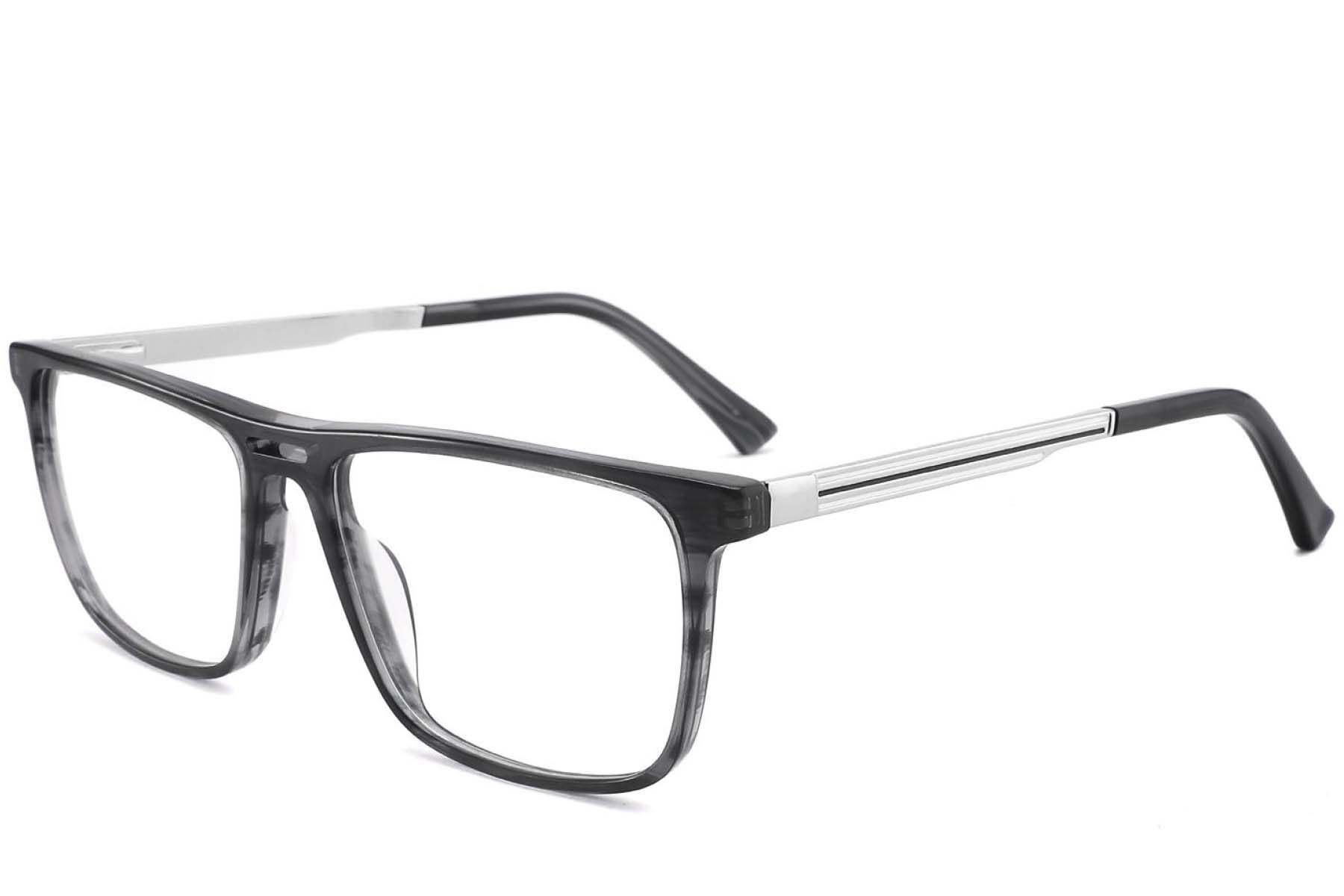 Aviator Grey Acetate Glasses #BS2012-3833