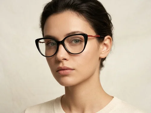 Butterfly Black Acetate Glasses #BS2012-3841