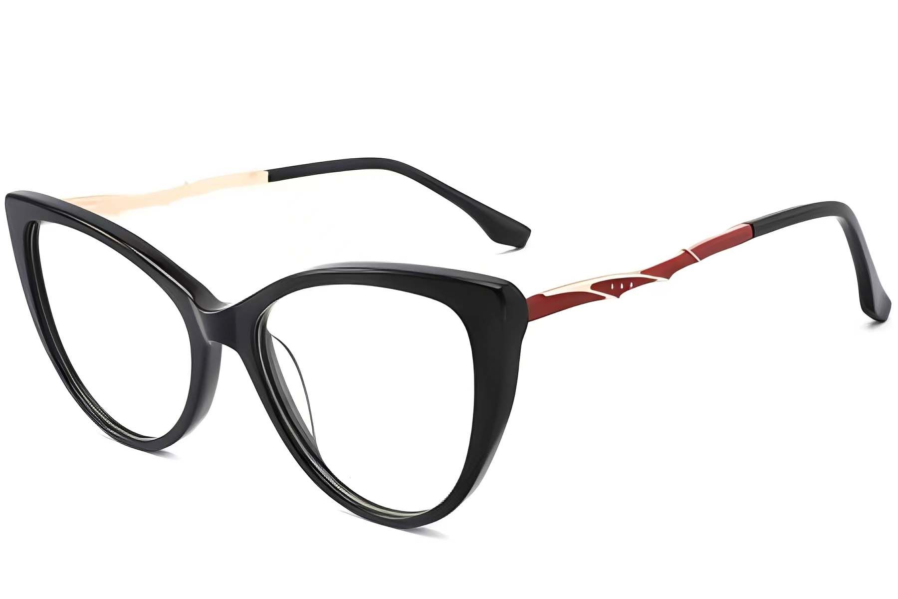 Butterfly Black Acetate Glasses #BS2012-3842