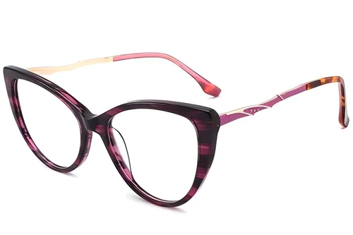 Lunettes en acétate violet papillon #BS2012-3845