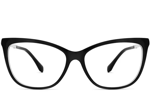 Lunettes papillon en acétate noir #BS2012-3857