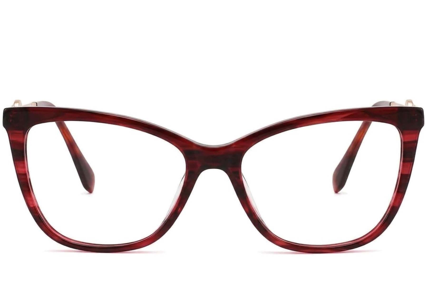 Butterfly Red Acetate Glasses #BS2012-3858
