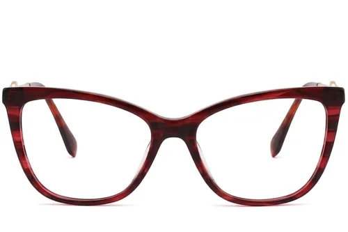 Butterfly Red Acetate Glasses #BS2012-3858