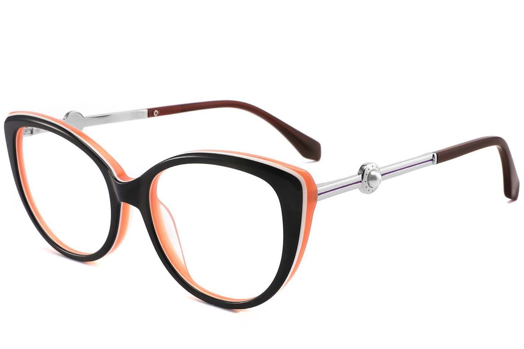 Butterfly Black Acetate Glasses #BS2012-3862