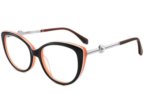 Lunettes papillon en acétate noir #BS2012-3862