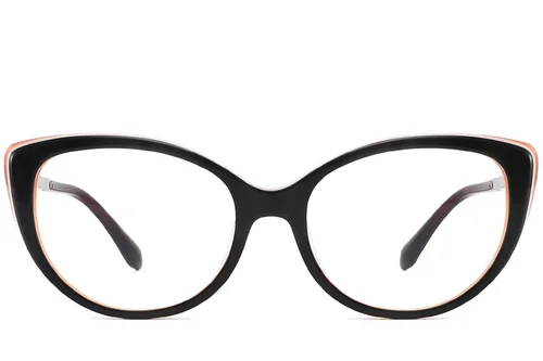 Lunettes papillon en acétate noir #BS2012-3862