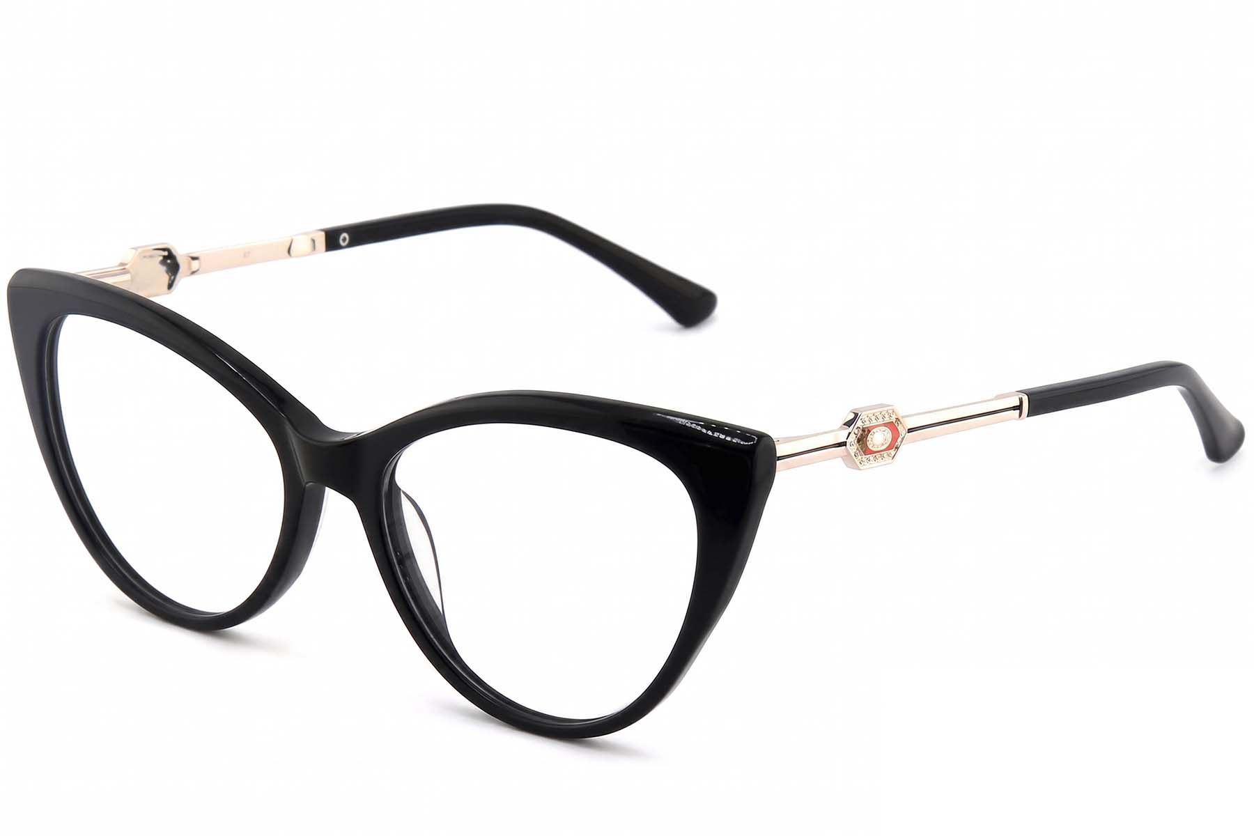 Lunettes papillon en acétate noir #BS2012-3865