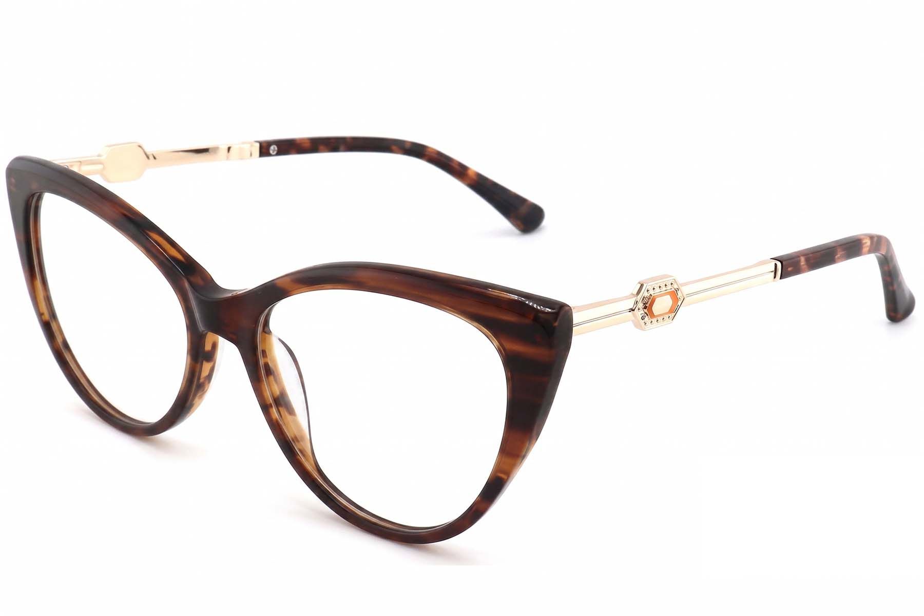 Lunettes en acétate marron papillon #BS2012-3867